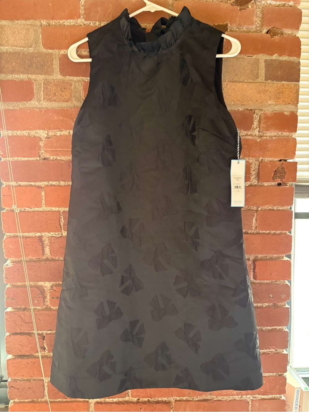 Sleeveless Black Jacquard Shift Dress - Unbranded
